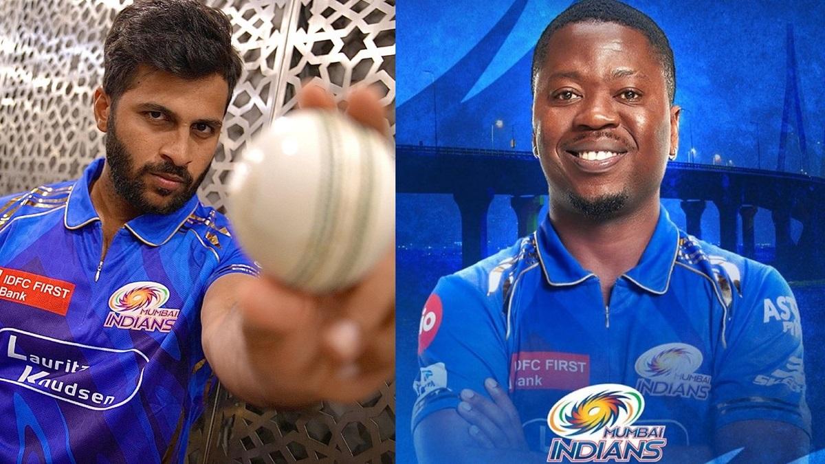 டிரேடிங் முறையில் ஷர்துல் தாக்குர், ஷெர்பான் ருதர்போர்டை ஒப்பந்தம் செய்த மும்பை இந்தியன்ஸ்