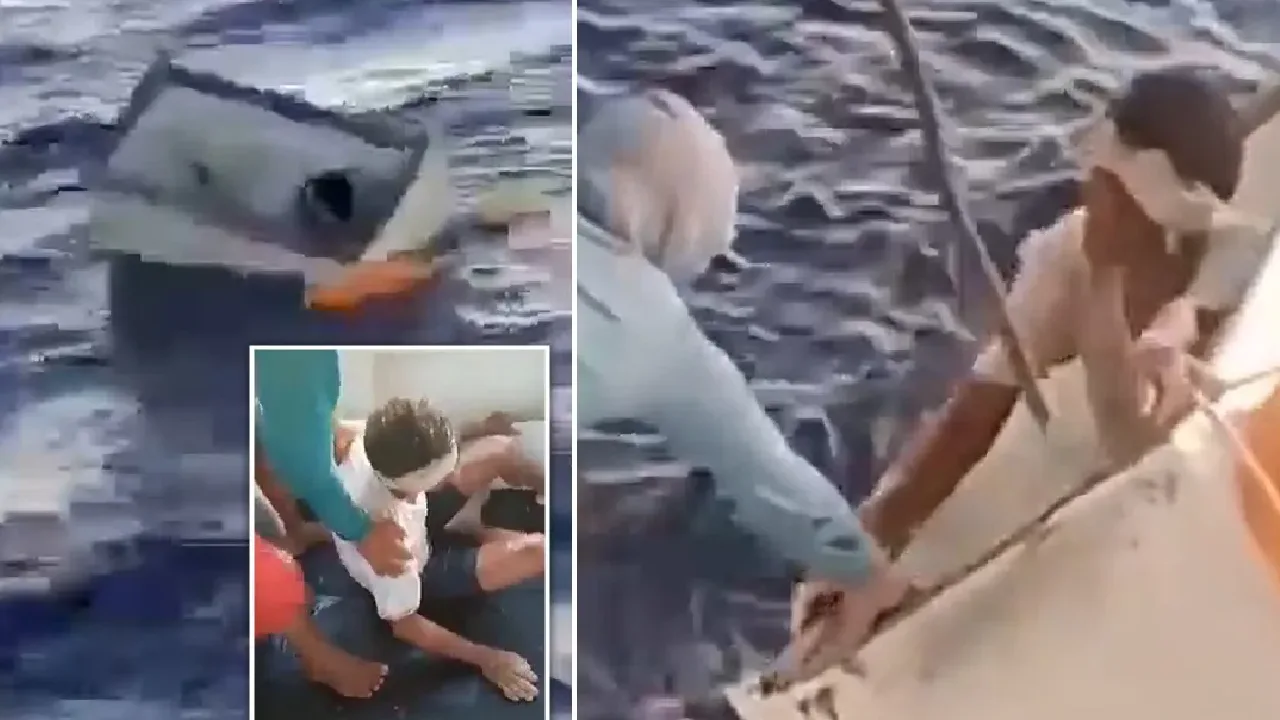 வெள்ளத்தில் மிதந்த ஃபிரிட்ஜில் இருந்த உணவை உட்கொண்ட இளைஞர் — மனதை கலங்கச் செய்த காட்சி