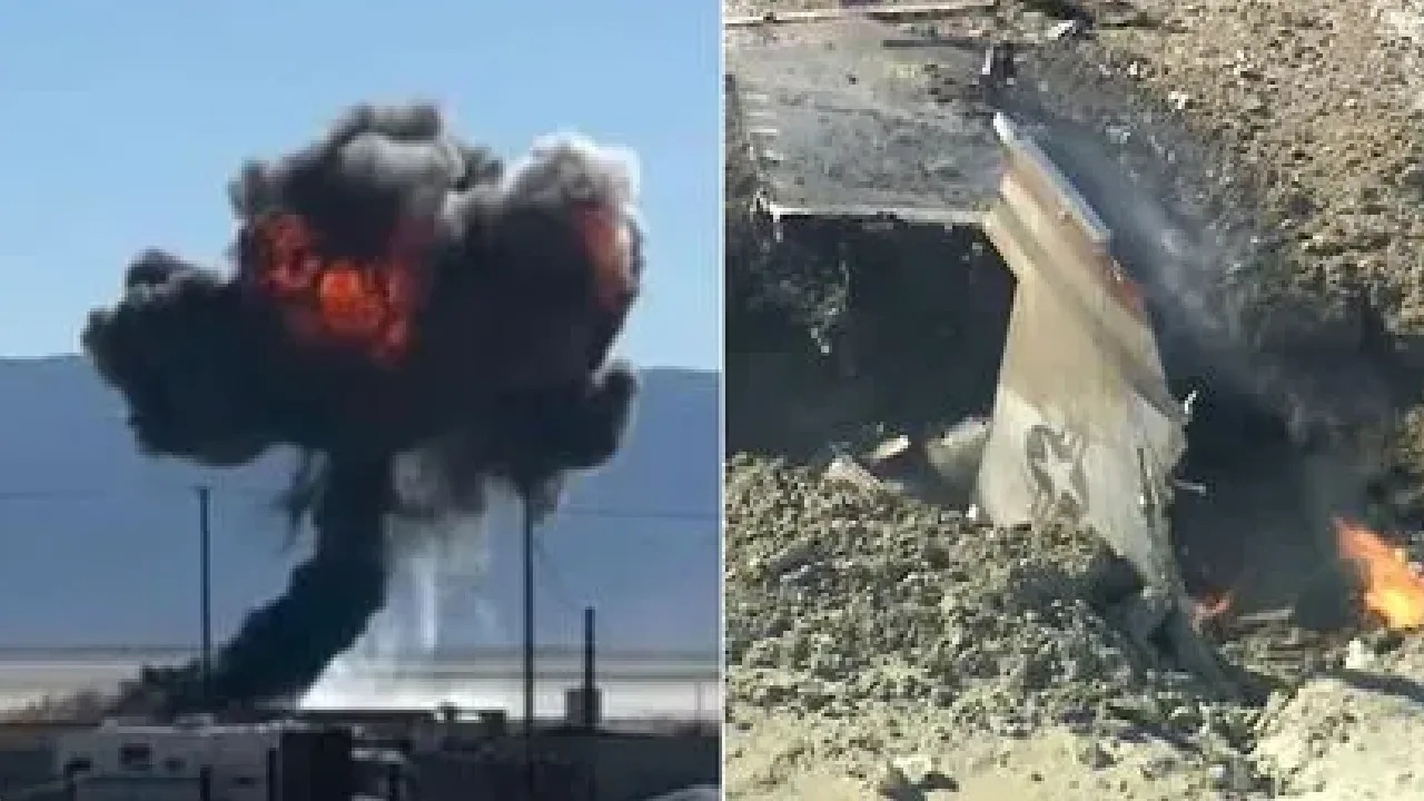 அமெரிக்காவில் எஃப்-16 போர் விமானம் விபத்து – விமானி அதிர்ஷ்டவசமாக உயிர் தப்பினார்