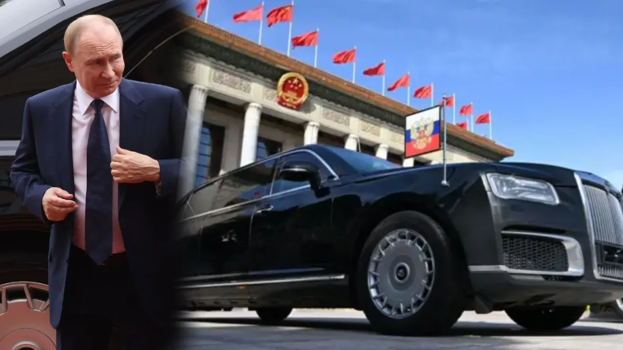 விளாடிமிர் புதினின் பாதுகாப்பைக் காக்கும் அதிவிரைவு AURUS கார்!