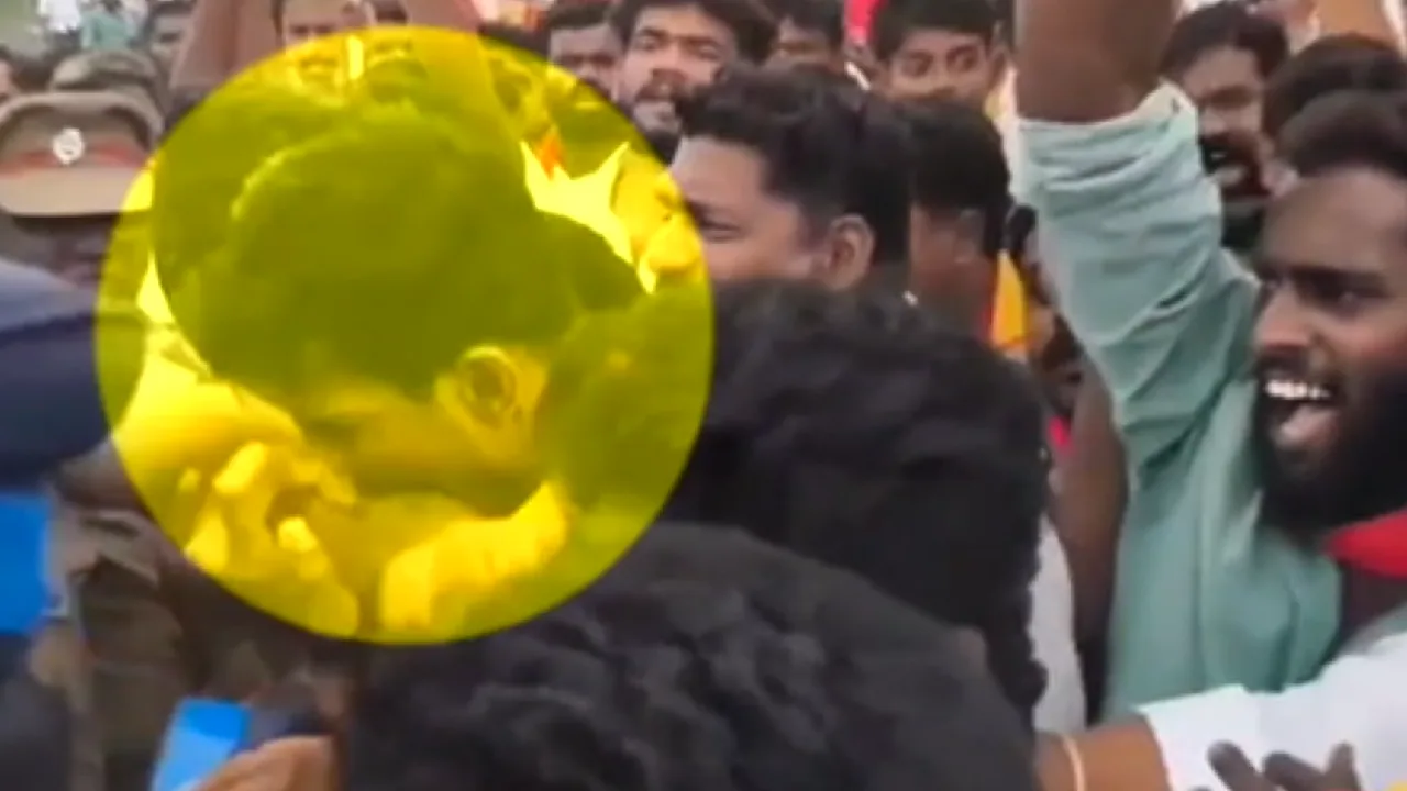 பாலகோட்டில் நடந்த போராட்டத்தின் போது தவேகா தொண்டர் ஒரு போலீஸ்காரரின் கையை கடித்தார்!