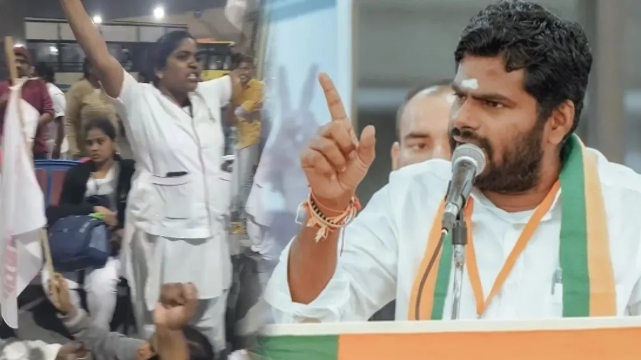 செவிலியர் போராட்டம் : திமுக அரசுக்கு எதிராக அண்ணாமலை கடும் விமர்சனம்