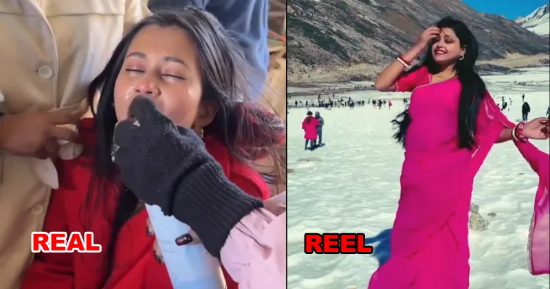 உறைபனி சூழலில் ரீல்ஸ் படமாக்கல் – அதிர்ச்சியளித்த சம்பவம்