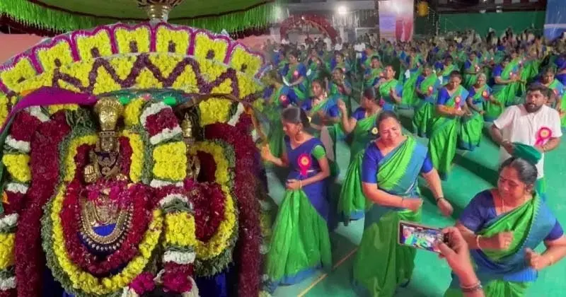 திருவண்ணாமலையில் கோலாகலம்: பவளக்குன்று மலை அடிவாரத்தில் மகா ஆரத்தி சங்கமம்!