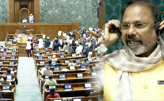 மக்களவையில் கடும் அமளி – எதிர்க்கட்சிகளைச் சேர்ந்த 8 நாடாளுமன்ற உறுப்பினர்கள் நடப்பு கூட்டத்தொடரிலிருந்து நீக்கம்