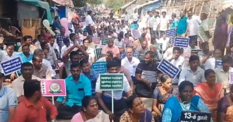 சென்னையில் 13வது நாளாக தொடர்ந்த காத்திருப்பு போராட்டம்: ஊராட்சி செயலாளர்கள் கைது