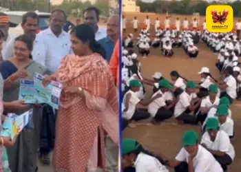 புதுக்கோட்டையில் பிரமாண்ட தேர்தல் விழிப்புணர்வு: 100% வாக்குப்பதிவை வலியுறுத்தி மாணவ-மாணவிகள் அணிவகுப்பு!