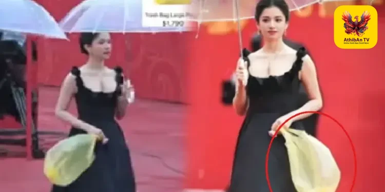 சர்வதேசத் திரைப்பட விழாவில் மஞ்சள் நிற பிளாஸ்டிக் பை – சீன நடிகை ஜாங் ஜிங்யி விளக்கம்!