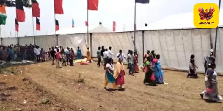 பொன்னேரியில் ராகுல் காந்தி பேச்சு: பாதியிலேயே கலைந்து சென்ற பொதுமக்கள் – வெறிச்சோடிய நாற்காலிகள்!