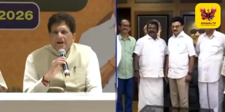 “உதயநிதி முதலமைச்சரானால் தமிழகத்தின் பாதுகாப்புக்கே ஆபத்து” – கிண்டியில் பியூஷ் கோயல் அதிரடிப் பேச்சு!