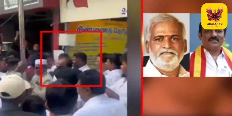 சென்னை துறைமுகத்தில் பரபரப்பு: அமைச்சர் சேகர்பாபு – தவெக வேட்பாளர் சினோரா அசோக் இடையே கடும் மோதல்!