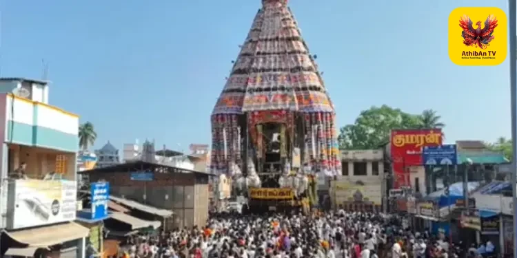 கும்பகோணம் சாரங்கபாணி கோயில் சித்திரை தேரோட்டம்: ஆயிரக்கணக்கான பக்தர்கள் வடம் பிடித்து வழிபாடு!