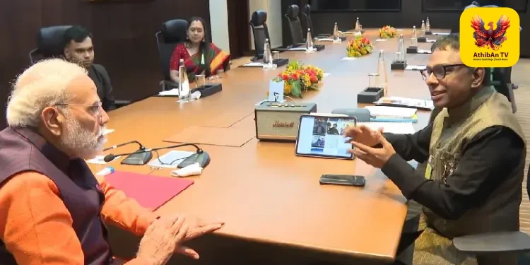 இசையமைப்பாளர் ரமேஷ் விநாயகத்துடன் பிரதமர் மோடி சந்திப்பு: ‘கமகா பாக்ஸ்’ இசைக்குறியீடு முறைக்கு பாராட்டு!