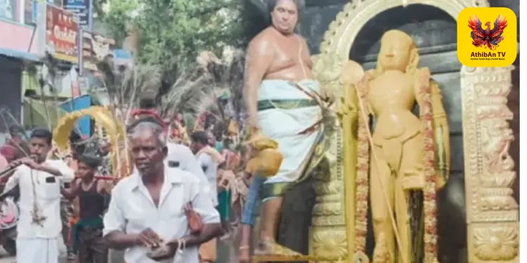 பங்குனி உத்திரம்: வாலீஸ்வரர் கோயிலில் 12 அடி உயர முருகனுக்குச் சிறப்பு அபிஷேகம்!