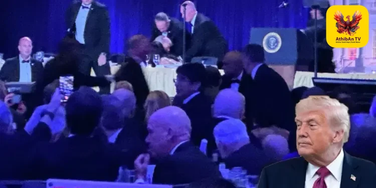 வாஷிங்டனில் அதிர்ச்சி: அதிபர் டிரம்ப் பங்கேற்ற நிகழ்ச்சியில் துப்பாக்கிச்சூடு – மர்மநபர் அதிரடி கைது!