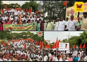 சனாதன தர்மம் குறித்த பேச்சு: கோவையில் 2,000-க்கும் மேற்பட்டோர் பங்கேற்ற மாபெரும் கண்டன ஆர்ப்பாட்டம் – J.S. கிஷோர் குமார் தலைமை!