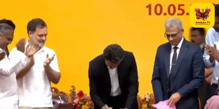 பதவியேற்ற உடனே அதிரடி: 200 யூனிட் இலவச மின்சாரம் உட்பட 3 முக்கிய கோப்புகளில் முதல்வர் விஜய் கையெழுத்து!