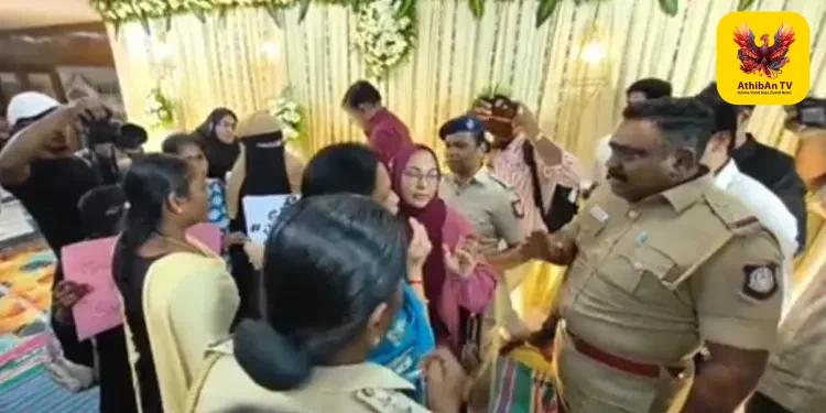 சென்னையில் பரபரப்பு: காதலித்து மதம் மாற்றி ஏமாற்றிய இளைஞரின் திருமணத்தை தடுத்து நிறுத்திய இளம்பெண்! ஆய்வாளர் ஒருதலைப்பட்சமாக செயல்பட்டதாக தவெக எம்.எல்.ஏ வாக்குவாதம்!