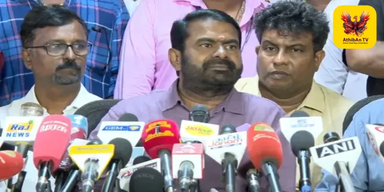 திமுக ஆட்சியைப் போல தவெக ஆட்சியிலும் வன்முறை தொடர்கிறது; ‘மாற்று அரசியல்’ இதுதானா? – சீமான் காரசாரக் கேள்வி!