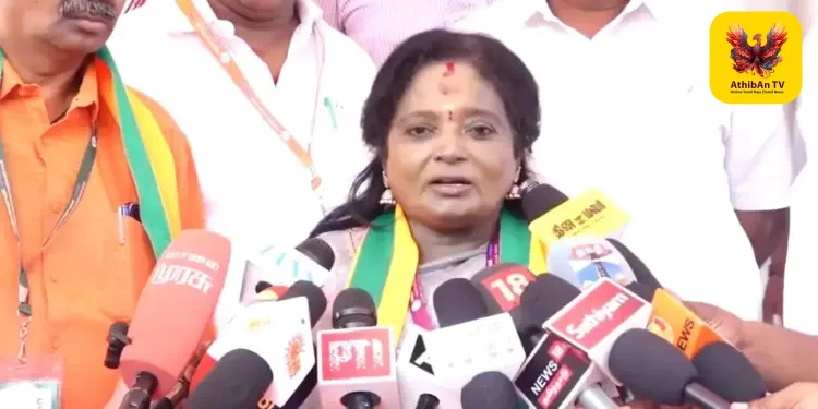“திமுக உணர்ச்சி அரசியலைக் கைவிட வேண்டும்; தவெக-வில் காங்கிரஸ், கம்யூனிஸ்டுகள் ஆதிக்கம் செலுத்தக் கூடாது” – தமிழிசை சௌந்தரராஜன் அறிவுரை!