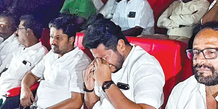 Ministers shed tears after watching the movie ‘Jananayagan’