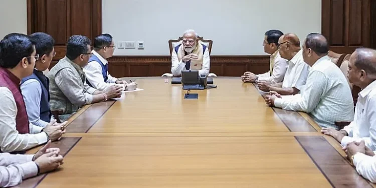 Prime Minister Modi reviews relief measures.