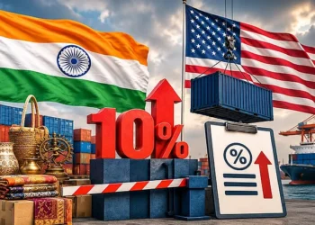 The US imposed an additional 10% tax on Indian goods.