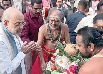 Amit Shah Visits Annamalaiyar Temple