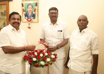 Arunkumar, who entered the fray as the TVK candidate in Edappadi, has joined the AIADMK.