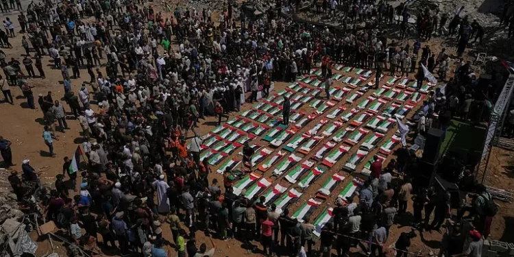 Mass funeral held in Palestine for 112 victims of 2023 Israeli attack Mass funeral held in Palestine for 112 victims of 2023 Israeli attack