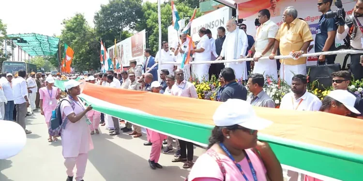 National Flag Procession in Puducherry – Amit Shah Flags Off the Event National Flag Procession in Puducherry – Amit Shah Flags Off the Event