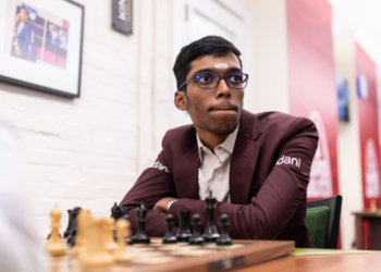 Praggnanandhaa takes first place in the Rapid section.
