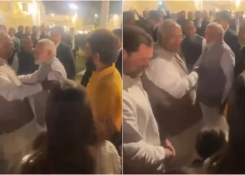 Prime Minister Modi chatted enthusiastically with Congress leaders on the stage at the wedding reception of Supriya Sule’s daughter.