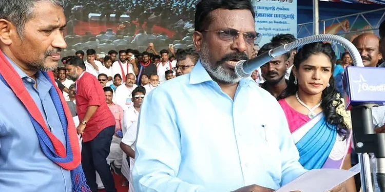 VCK as the ruling party in Tamil Nadu Thirumavalavan vows at the conference VCK as the ruling party in Tamil Nadu Thirumavalavan vows at the conference
